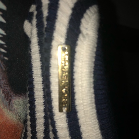 Micheal Khors striped navy blue and white sweater - Picture 4 of 4